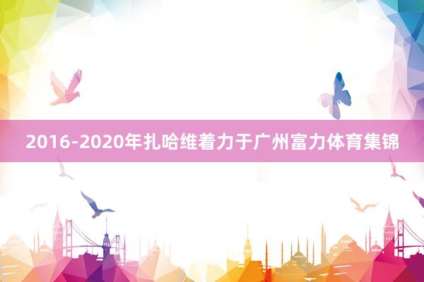 2016-2020年扎哈维着力于广州富力体育集锦