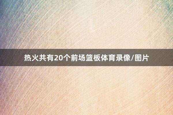 热火共有20个前场篮板体育录像/图片
