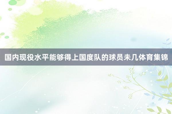 国内现役水平能够得上国度队的球员未几体育集锦