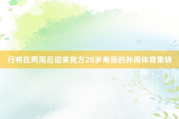 行将在两周后迎来我方28岁寿辰的孙闻体育集锦