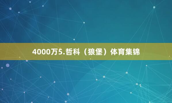 4000万5.哲科（狼堡）体育集锦