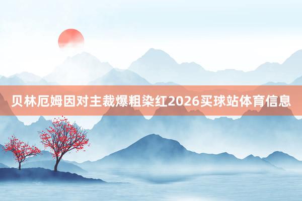 贝林厄姆因对主裁爆粗染红2026买球站体育信息