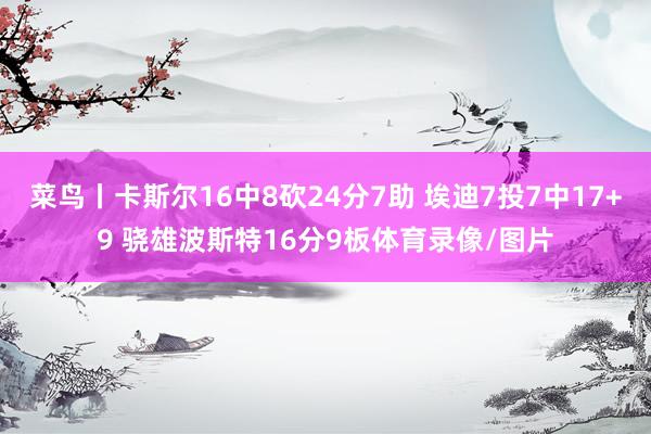 菜鸟丨卡斯尔16中8砍24分7助 埃迪7投7中17+9 骁雄波斯特16分9板体育录像/图片