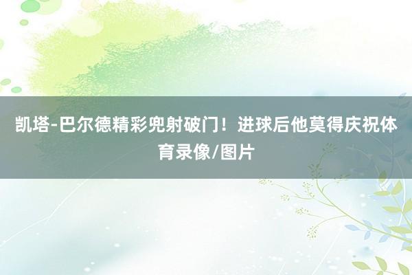 凯塔-巴尔德精彩兜射破门！进球后他莫得庆祝体育录像/图片