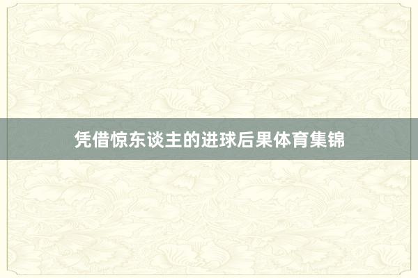 凭借惊东谈主的进球后果体育集锦