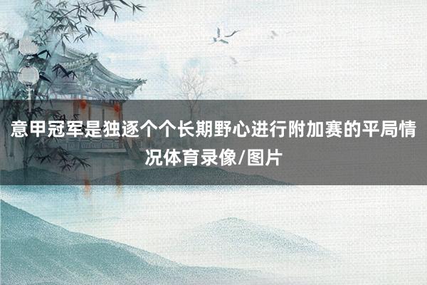 意甲冠军是独逐个个长期野心进行附加赛的平局情况体育录像/图片