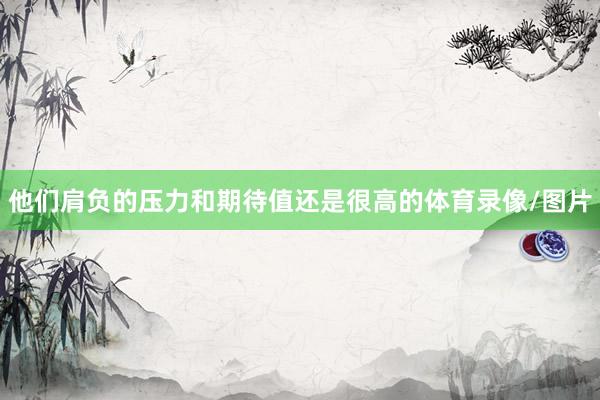 他们肩负的压力和期待值还是很高的体育录像/图片