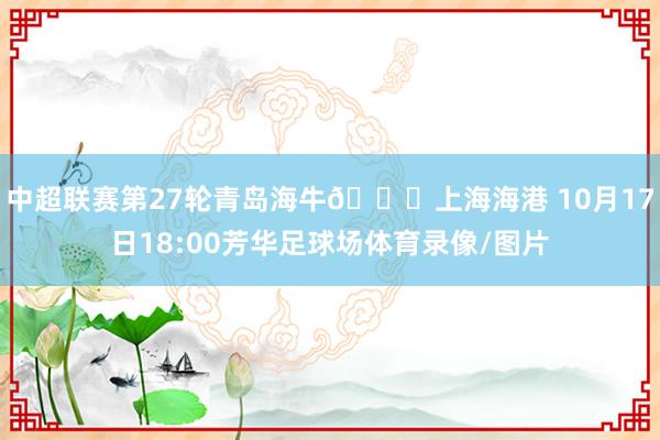 中超联赛第27轮青岛海牛🆚上海海港 10月17日18:00芳华足球场体育录像/图片