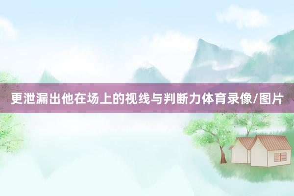 更泄漏出他在场上的视线与判断力体育录像/图片