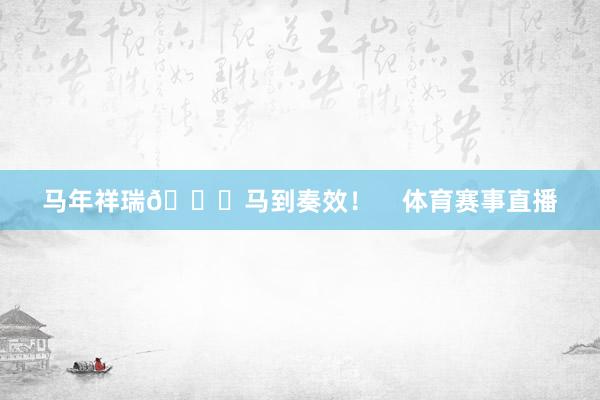马年祥瑞💙马到奏效！    体育赛事直播