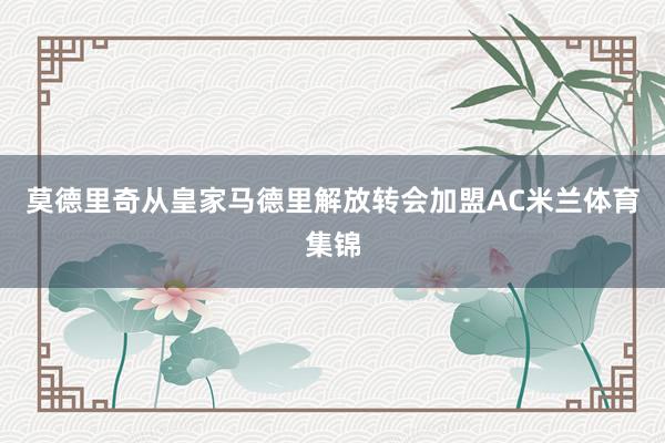 莫德里奇从皇家马德里解放转会加盟AC米兰体育集锦