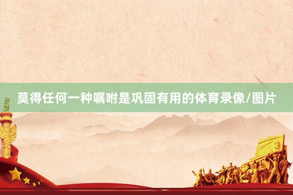 莫得任何一种嘱咐是巩固有用的体育录像/图片