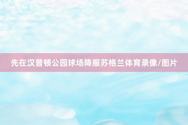 先在汉普顿公园球场降服苏格兰体育录像/图片