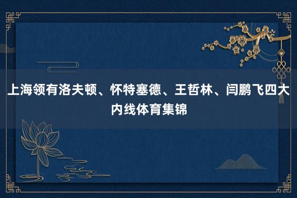 上海领有洛夫顿、怀特塞德、王哲林、闫鹏飞四大内线体育集锦