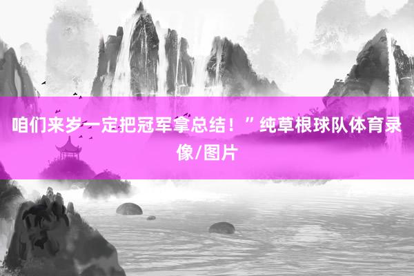 咱们来岁一定把冠军拿总结！”纯草根球队体育录像/图片